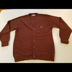 Brown over sized Lacoste cardigan